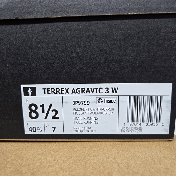 New adidas Terrex Agravic 3 'Preloved Fig' Women's Trail Running Shoes Size 8.5 - Picture 8 of 8